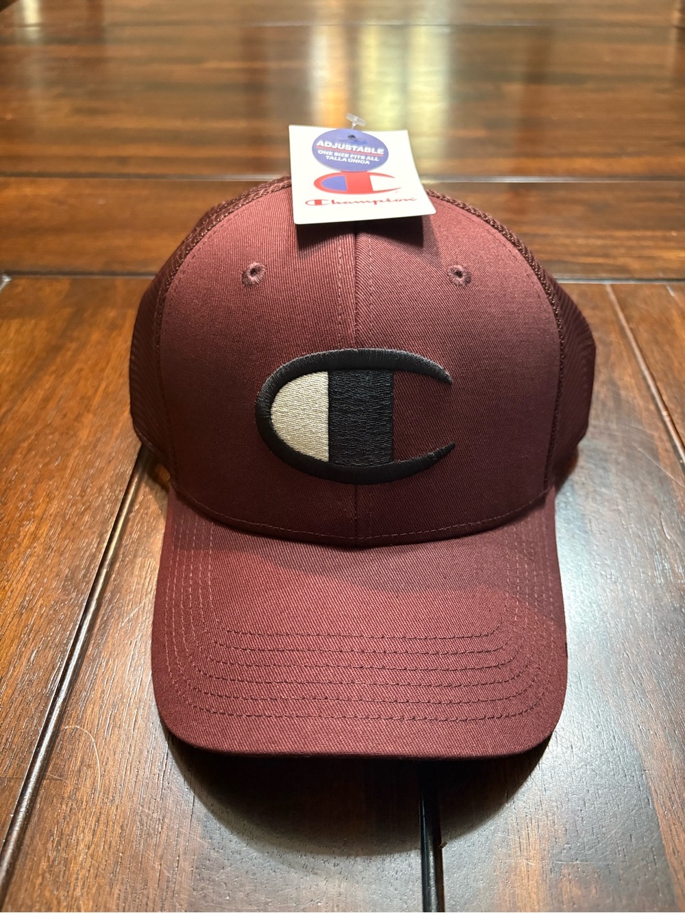 Champion brown trucker cap with embroidered logo